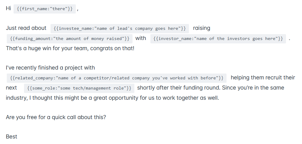 Sample Personalized Script